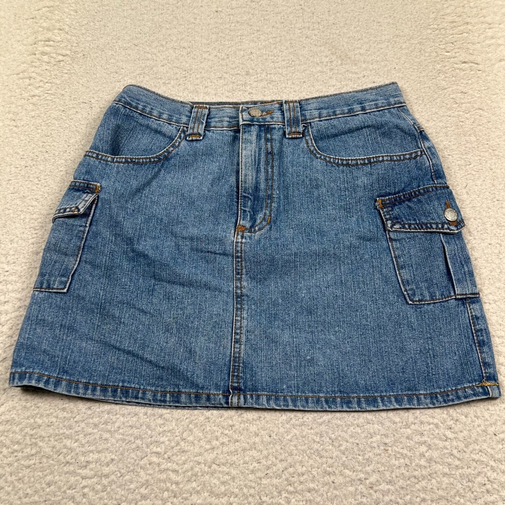 Vintage Be Bop Denim Mini Skirt‎ Women's 9 Streetwear Y2K Blue Pockets USA